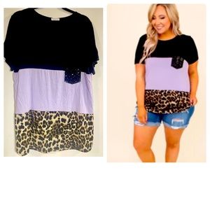 Chic Soul - Can't Read My Mind Top, Black-Lilac